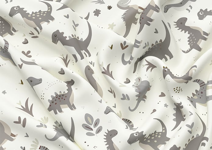 Dino Land, Fossil Grey - Motorised Roman Blind - Image 4